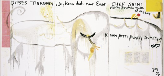 Das Geheimwasser des William Bligh; Öl/Lwd.,Mixed Media,3-teilig, 210x420x2,4cm Das Geheimwasser des William Bligh; Öl/Lwd.,Mixed Media,3-teilig, 210x420x2,4cm